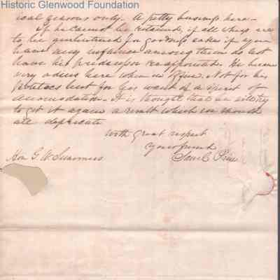 p. 3 and address page with postmark