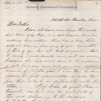 Judge George Summers from Lewis Summers, Oct 29, 1865