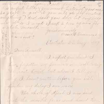 Russell G. Quarrier from Elizabeth S. Quarrier, May 11, 1887