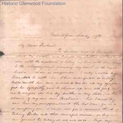 Judge George Summers from Amacetta Laidley Summers, Feb 4, 1843