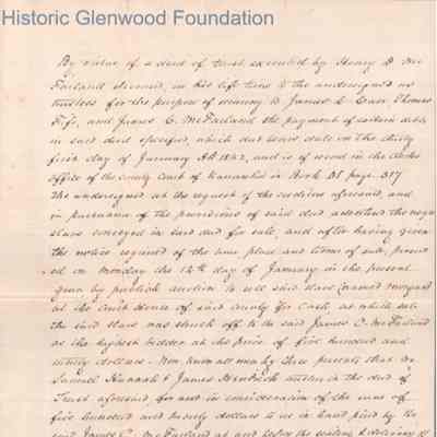 James C. McFarland Slave Purchase from J. Hendrick and S. Hannah, Jan 31, 1846