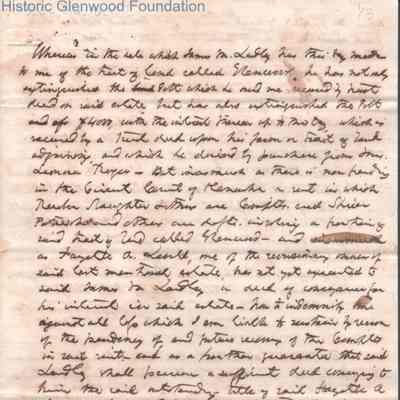 Judge George Summers and James M. Laidley, Glenwood Payment Agreement, Jul 1, 1857