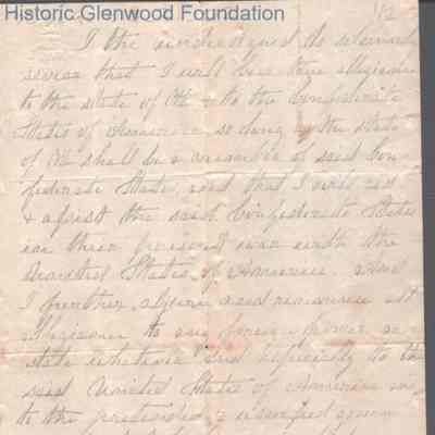 Confederate Oath Required of Judge George Summers and others, Sep 1862