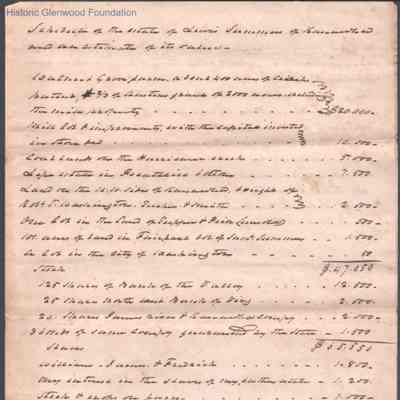 Judge Lewis Summers, value of estate, 1843