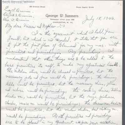 Lewis Summers, Jr. to Nieces and Nephew, Jul 18, 1943