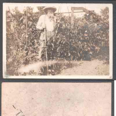 Lewis Summers in garden at Glenwood, no date