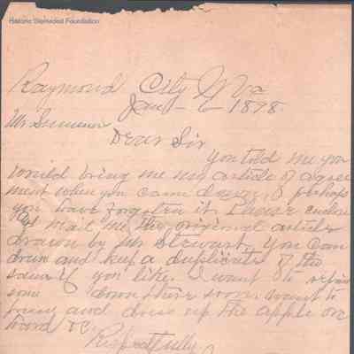 Lewis Summers from C. O. Davis, Jan 6, 1898