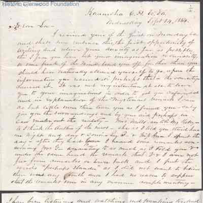 Lewis Summers from William S. Laidley, Sep 14, 1864