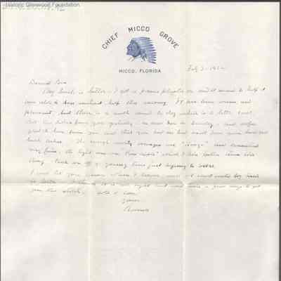 Elizabeth S. Quarrier from Russell G. Quarrier, Feb 7, 1922