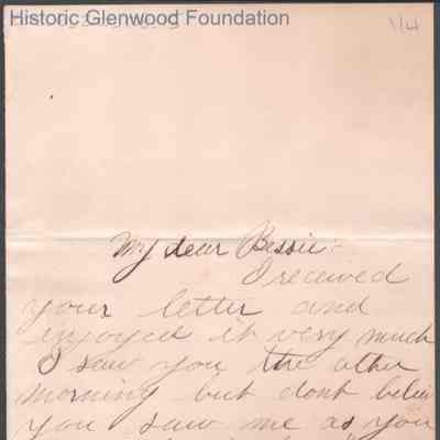 Elizabeth S. Quarrier from Russell G. Quarrier, Oct 29, 1888