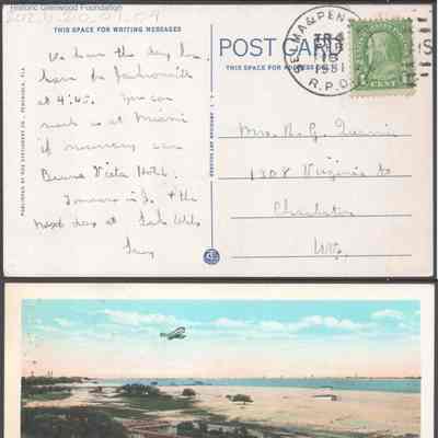 Postcard to Elizabeth S. Quarrier from Lucy S. Quarrier, Feb 18, 1931