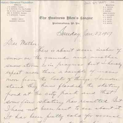 Lucy W. Summers from George W. Summers, Jan 27, 1907