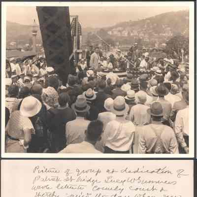 Lucy W. Summers at Patrick Street Bridge dedication ceremony, no date