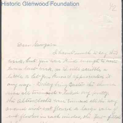 George W. Summers from Elizabeth S. Quarrier, no date