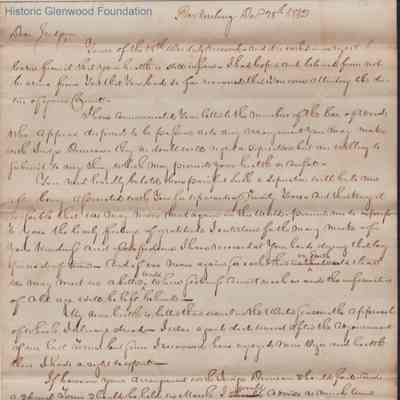 Judge Lewis Summers from J. W. Neal, Dec 28, 1842