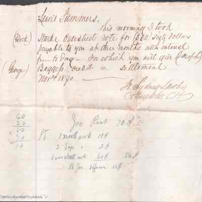 Lewis Summers from William S. Laidley, Nov 14, 1870