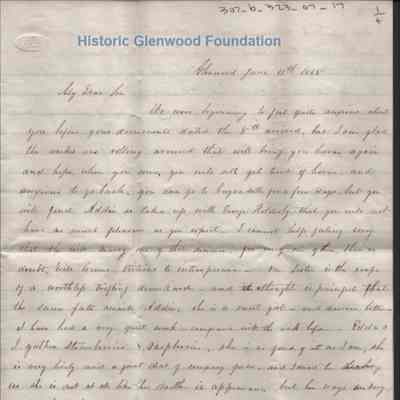 Lewis Summers from Amacetta Laidley Summers, Jun 11, 1865