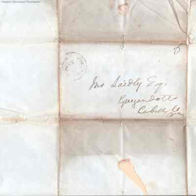 address page with postmark