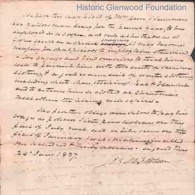 Ann "Nancy" Summers, 1837 rental agreement for enslaved man, Henry