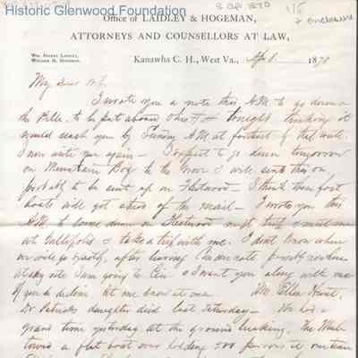 Lucy W. Summers from Lewis Summers, Apr 8, 1870