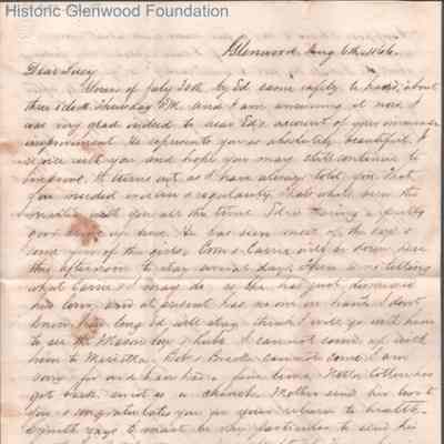 Lucy W. Summers from Lewis Summers, Aug 6, 1866