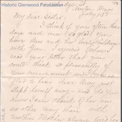Lucy W. Summers from Ellen W. Follett, no date
