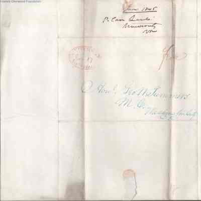 address page with postmark