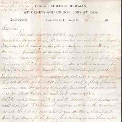 Lewis Summers from William S. Laidley, Sep 6, 1870