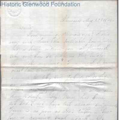 Lewis Summers from unknown sender, Aug 27, 1864