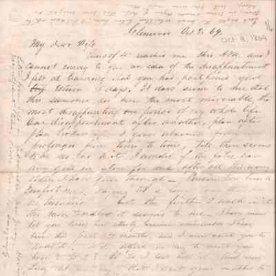 Lucy W. Summers from Lewis Summers, Oct 8, 1869