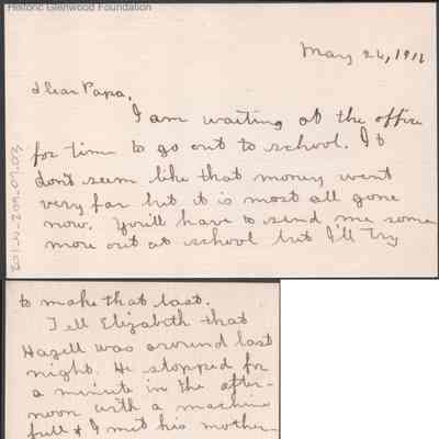 Russell G. Quarrier from Lucy S. Quarrier, May 26, 1916