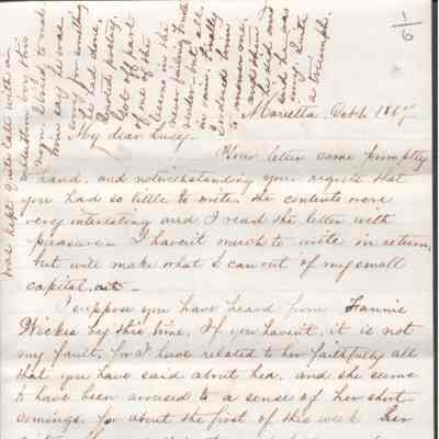 Lucy W. Summers from Naomi T. Newkirk, Oct 1, 1867
