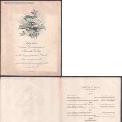 George W. Summers, Commencement Announcement, Marietta College, Jun 27, 1888
