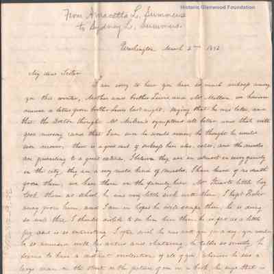Sydney Lucy Summers Summers from Amacetta Laidley Summers, March 2, 1842
