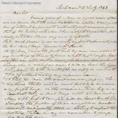 Judge Lewis Summers from F. B. Drane, Jr., Jul 2, 1843