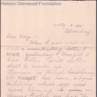 George W. Summers from Amacetta Summers, no date