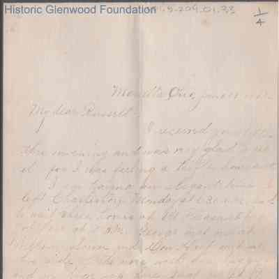Russell G. Quarrier from Elizabeth S. Quarrier, Jun 13, 1888