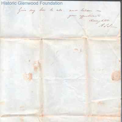 p. 3 and cover page with postmark