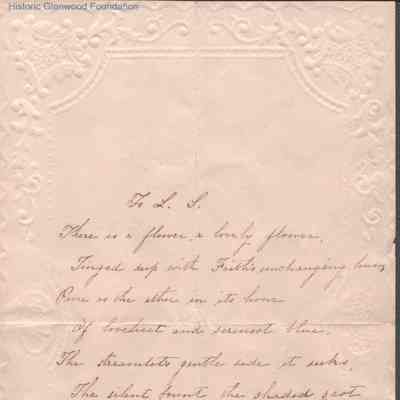 Lucy W. Summers from Lewis Summers, Feb 14, 1860