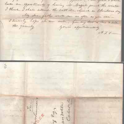 p. 3 and address page with postmark