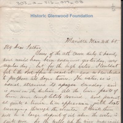 Judge George Summers from Lewis Summers, Mar 20, 1865
