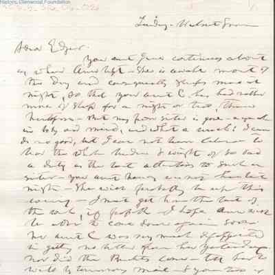 Judge George Summers to A. E. Summers, no date