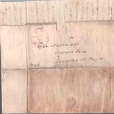 address page with postmark