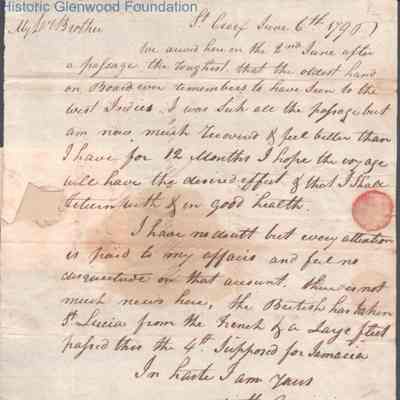 Col. George Summers from William S. Summers, Jun 6, 1796