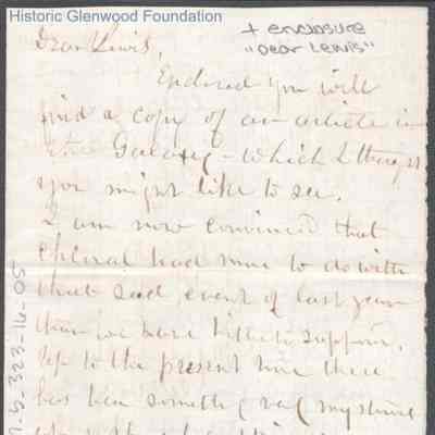 Lewis Summers from Abigail E. Woodbridge, no date