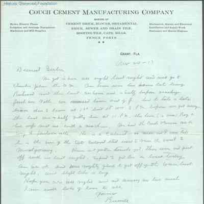 Elizabeth S. Quarrier from Russell G. Quarrier, Nov 20, 1917