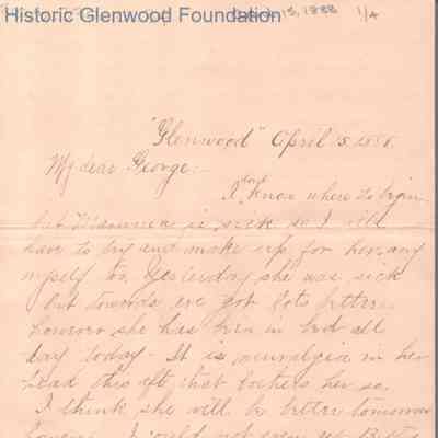 George W. Summers from Elizabeth S. Quarrier, Apr 15, 1888