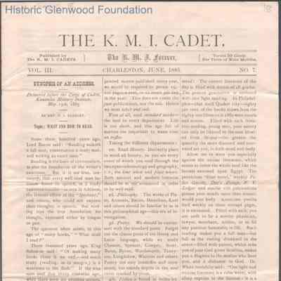 Kanawha Military Institute K.M.I. Cadet, Jun 1885