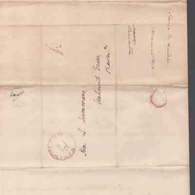 address page with postmark