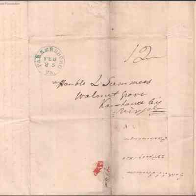 address page with postmark